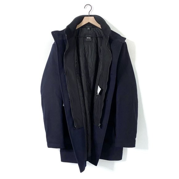 Hugo Boss Coxtan Bib-Front Wool Cashmere Coat - Picture 8 of 11